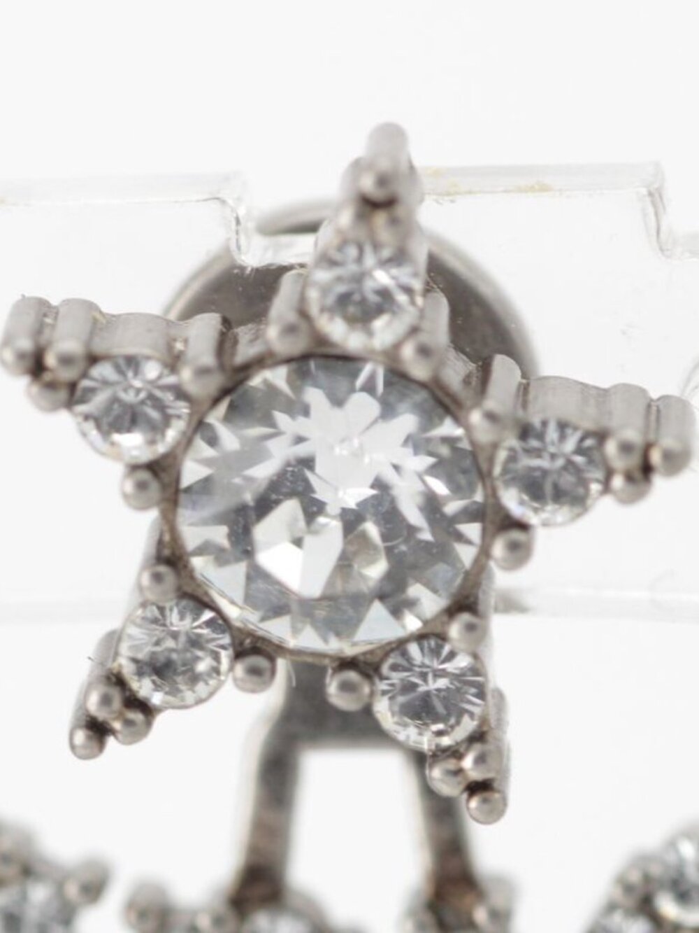 Dior J'adior Rhinestone Earrings Silver - Picture 3 of 8